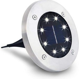 8LED Solar Disk Garden Lights